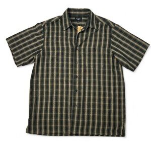 Y2K boxy fit short sleeve plaid button down